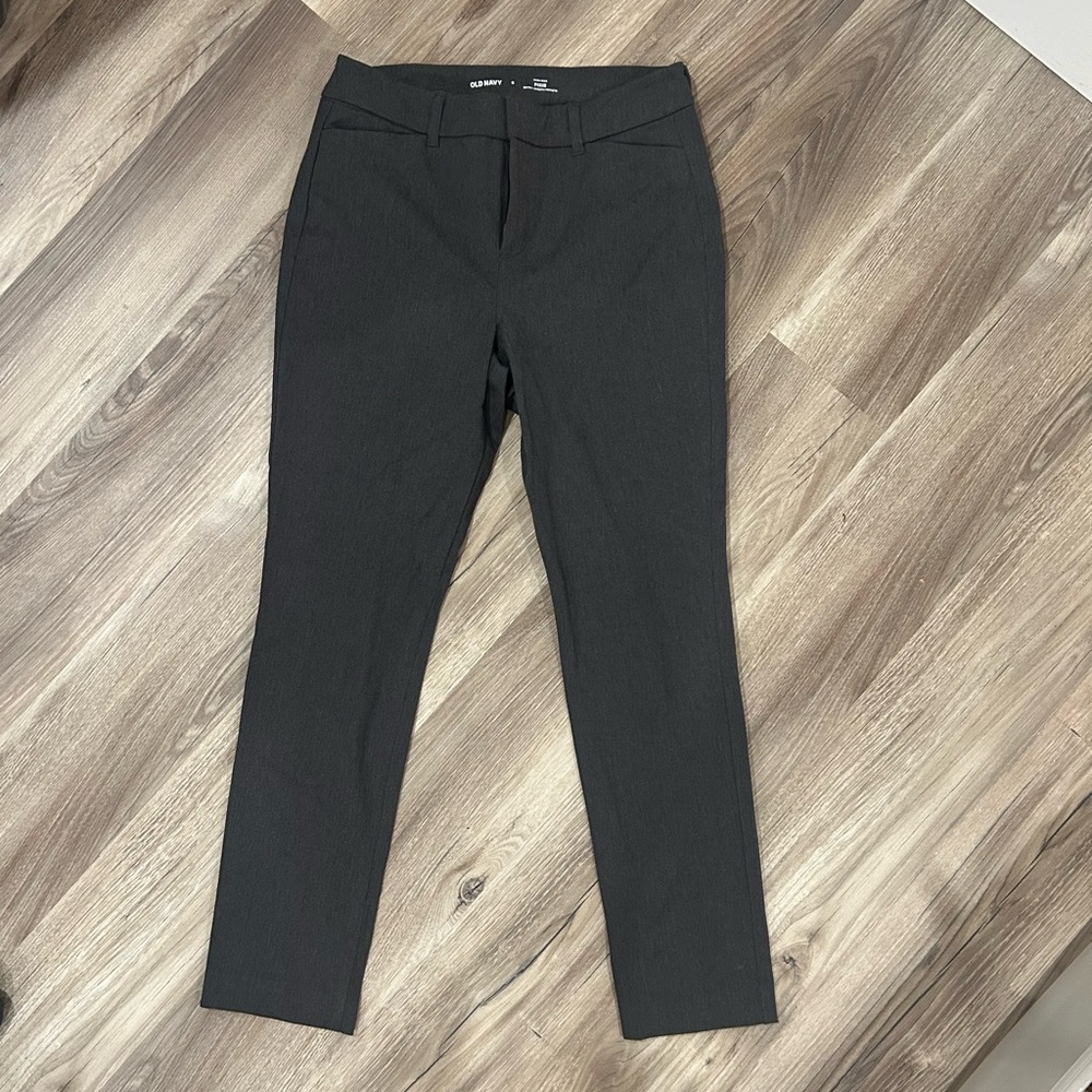 Old Navy Gray Dress Pants Tailored Straight-Leg